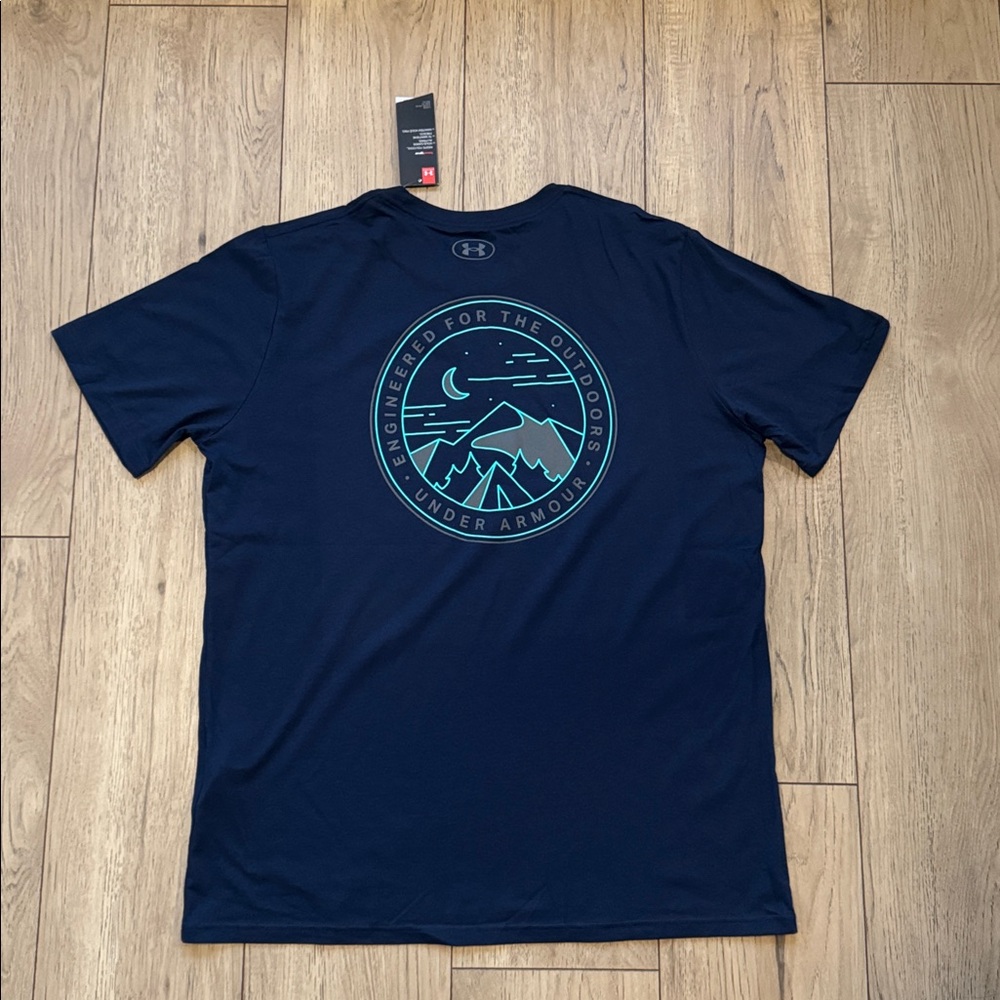 Under Armour Mountain Hiking Engineered for the Outdoors Blue T-Shirt Men’s 2XL - Picture 2 of 9